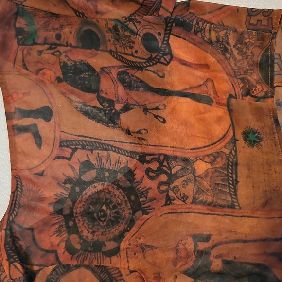 Chiffon Aztec Bell Sleeve Top - Picture 11 of 14